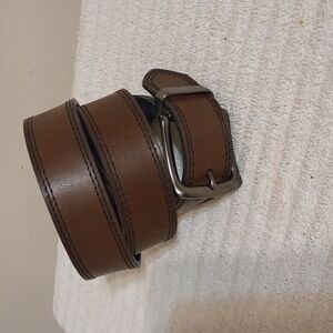 Black Wide Leather Buckle Belt